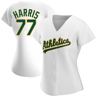 Authentic Brett Harris Women's Oakland Athletics Home Jersey - White