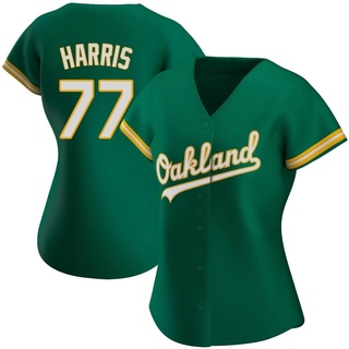 Authentic Brett Harris Women's Oakland Athletics Kelly Alternate Jersey - Green