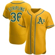 Authentic Ross Stripling Men's Oakland Athletics Alternate Jersey - Gold