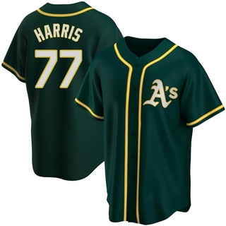 Replica Brett Harris Men's Oakland Athletics Alternate Jersey - Green