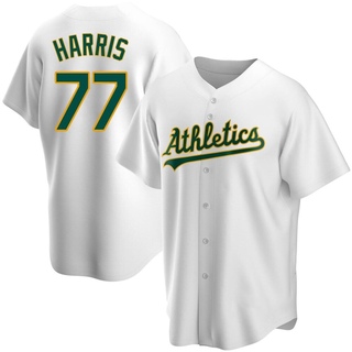 Replica Brett Harris Men's Oakland Athletics Home Jersey - White