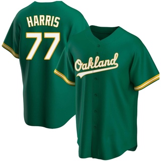 Replica Brett Harris Youth Oakland Athletics Kelly Alternate Jersey - Green