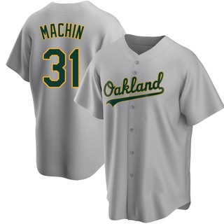 Replica Vimael Machin Men's Oakland Athletics Road Jersey - Gray